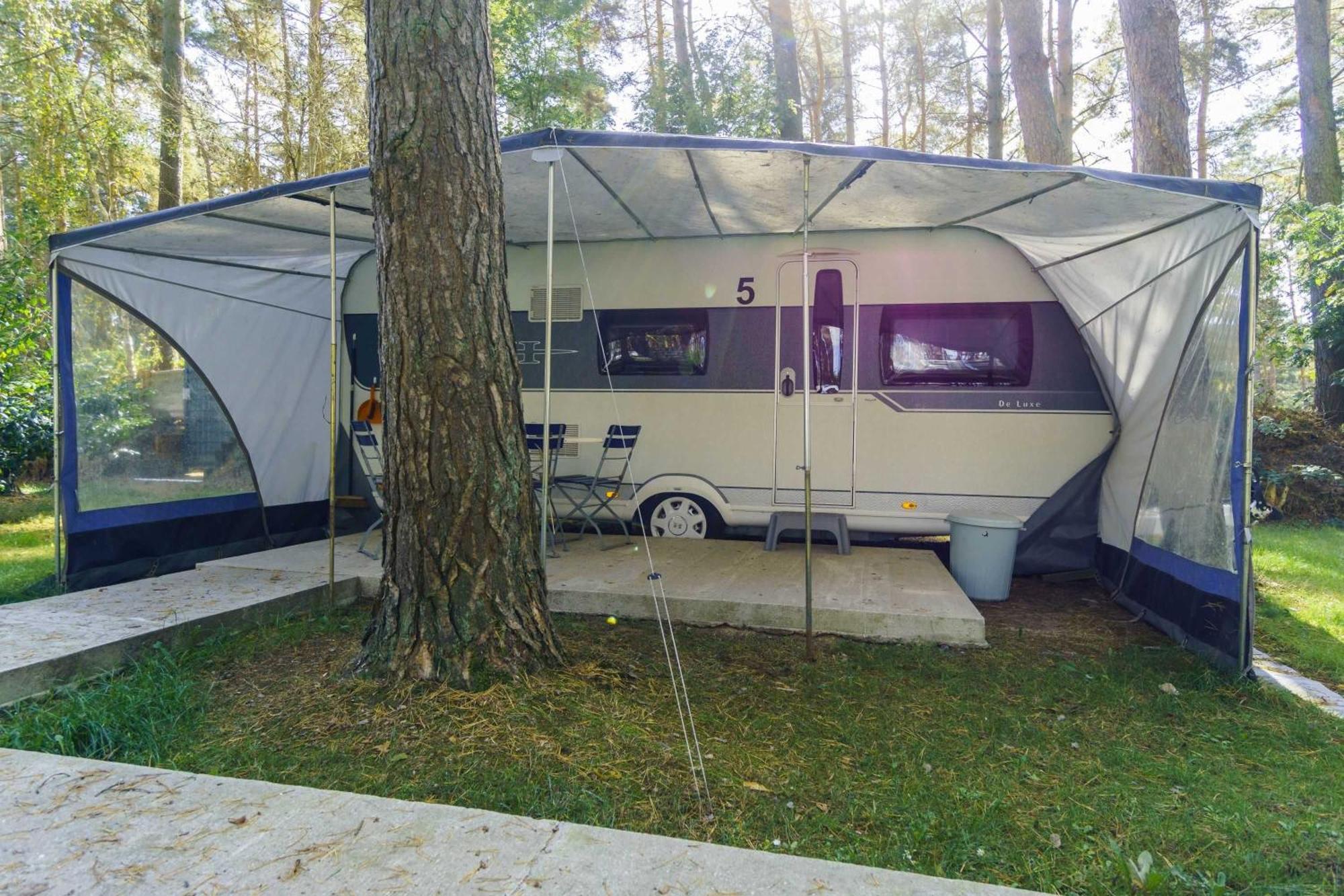 Urlaub Im Wohnwagen Mitten Im Wald Campingplatz *