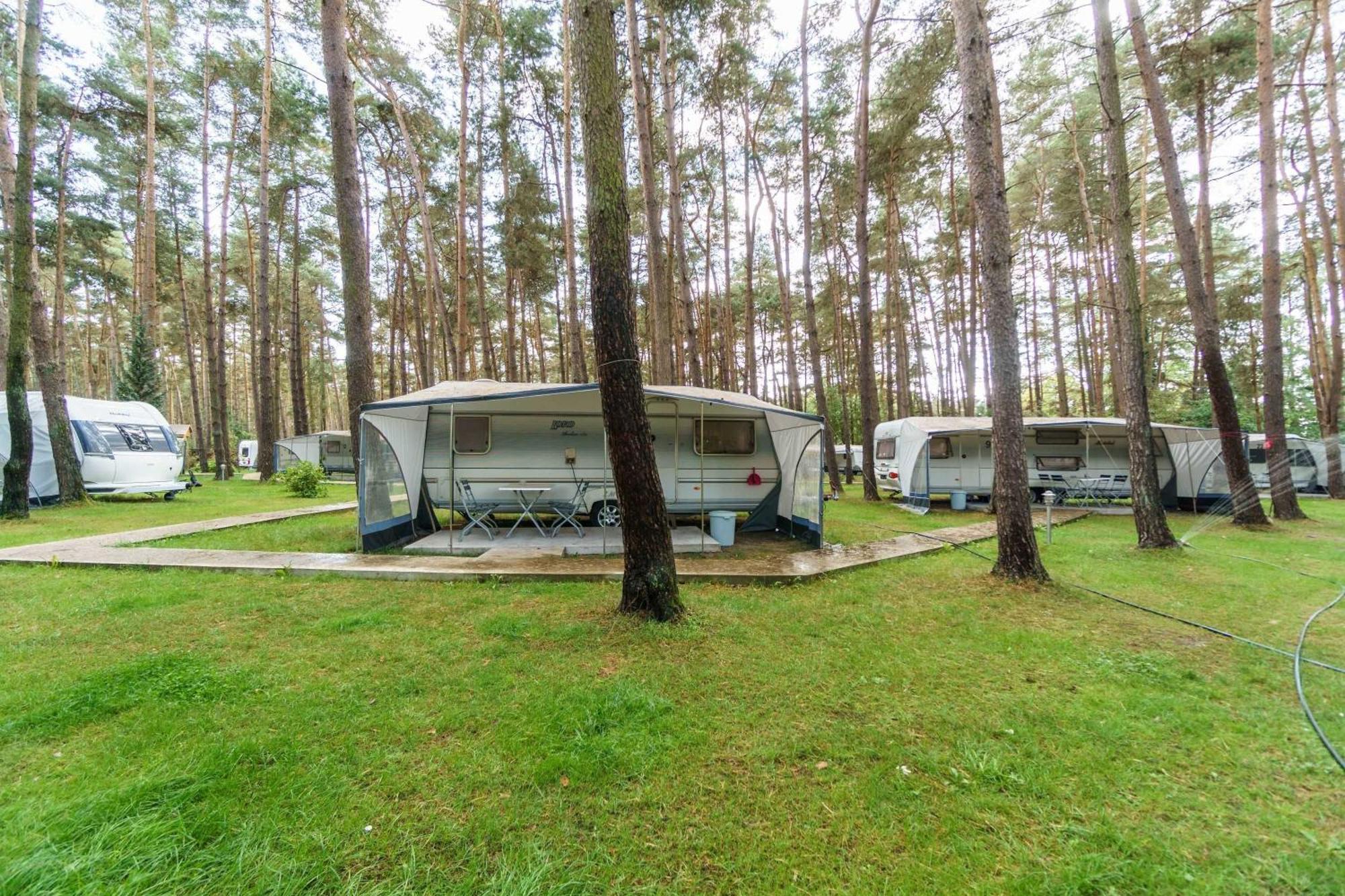 Campingplatz Urlaub Im Wohnwagen Mitten Im Wald